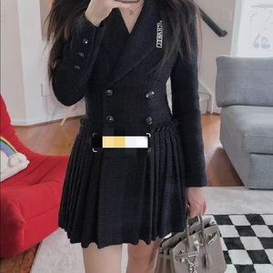 NEW WITH TAG Chanel style black dress coat Size M